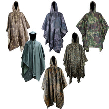 Load image into Gallery viewer, Rain Military Waterproof Camo Raincoat - Poncho for Camping, Fishing, Motorcycle, etc.