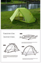 Load image into Gallery viewer, Naturehike Outdoor 2 Person Camping Tent Ultralight Tent One Bedroom Man 4 Season Waterproof Tents