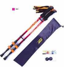 Load image into Gallery viewer, Pioneer Ultra-light Adjustable Trekking Stick Alpenstock Carbon Fiber Pole 1pc
