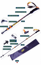 Load image into Gallery viewer, Pioneer Ultra-light Adjustable Trekking Stick Alpenstock Carbon Fiber Pole 1pc
