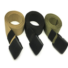 Load image into Gallery viewer, Outdoor Military Equipment Army Tactical Waist Belt Men Wowen Ring Buckle Thicken Canvas Belts for Men Hunting Sports Waistband