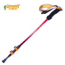 Load image into Gallery viewer, Pioneer Ultra-light Adjustable Trekking Stick Alpenstock Carbon Fiber Pole 1pc