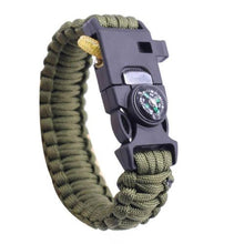 Load image into Gallery viewer, New Mens Outdoor Tool Camping Equipment  Multifunctional Outdoor Survival Bracelet Fishing Line Hooks Compass Survival Wristband
