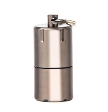 Load image into Gallery viewer, Mini Compact Kerosene Lighter Capsule Gasoline Lighter Inflated Key Chain Petrol Lighter Grinding Wheel Lighter Outdoor Tools