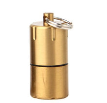 Load image into Gallery viewer, Mini Compact Kerosene Lighter Capsule Gasoline Lighter Inflated Key Chain Petrol Lighter Grinding Wheel Lighter Outdoor Tools