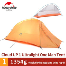 Load image into Gallery viewer, Naturehike New Cloud Up Series 1 - 3 Person Ultralight Tent Camp Equipment 20D Nylon Camping Tents