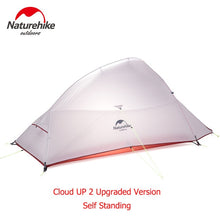 Load image into Gallery viewer, Naturehike New Cloud Up Series 1 - 3 Person Ultralight Tent Camp Equipment 20D Nylon Camping Tents